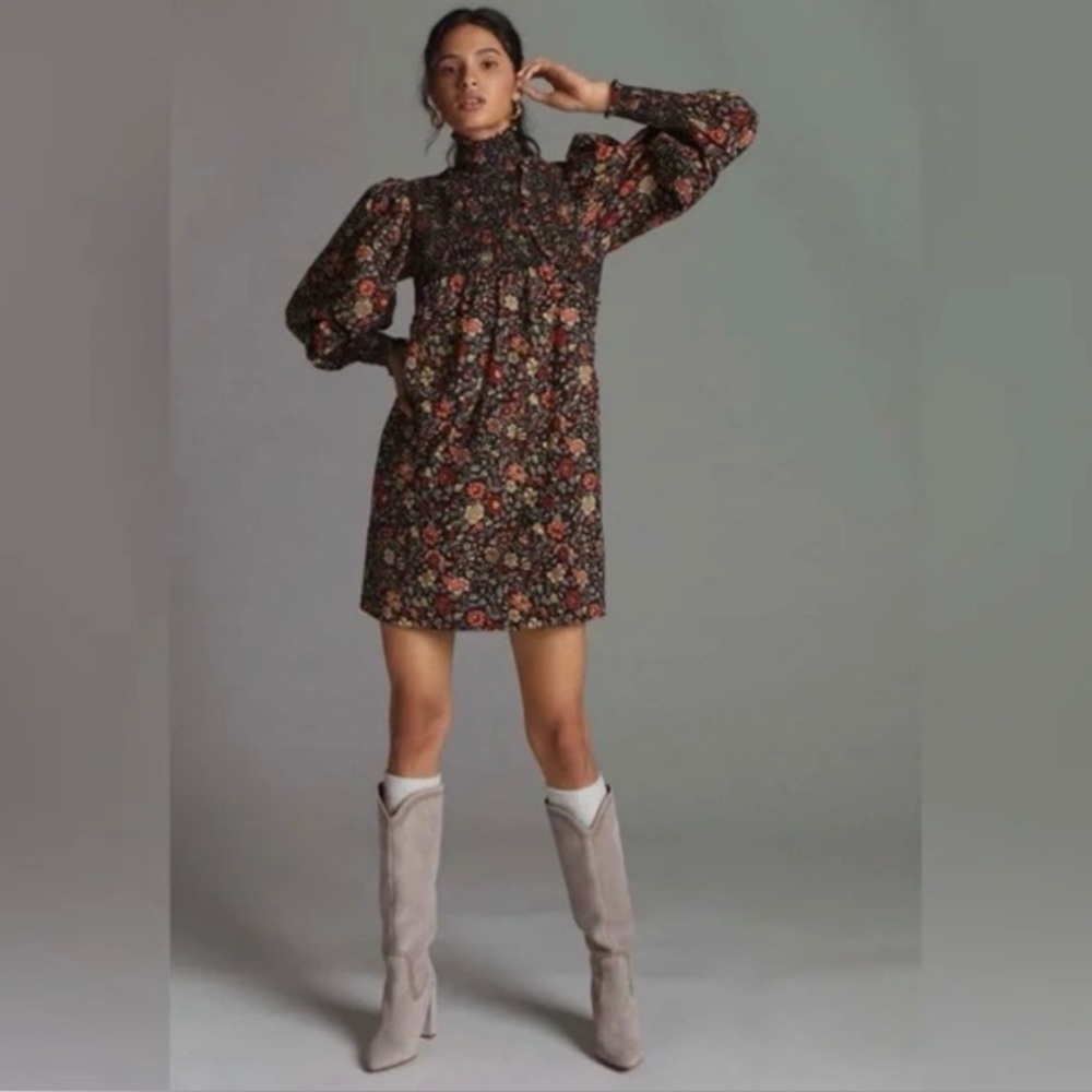Plenty by Tracy Reese Multicolor Floral Long Sleeve Dress XS